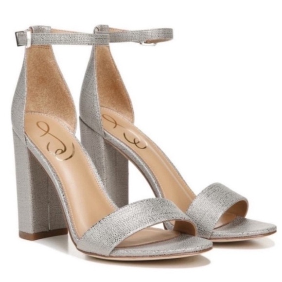 NEW! Sam Edelman Silver Jute Yaro Block Heel Sandal - Size 9 - Picture 1 of 12